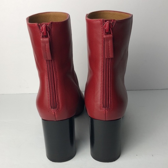 Sandro Sacha Red Healed Ankle Boots - Picture 4 of 14